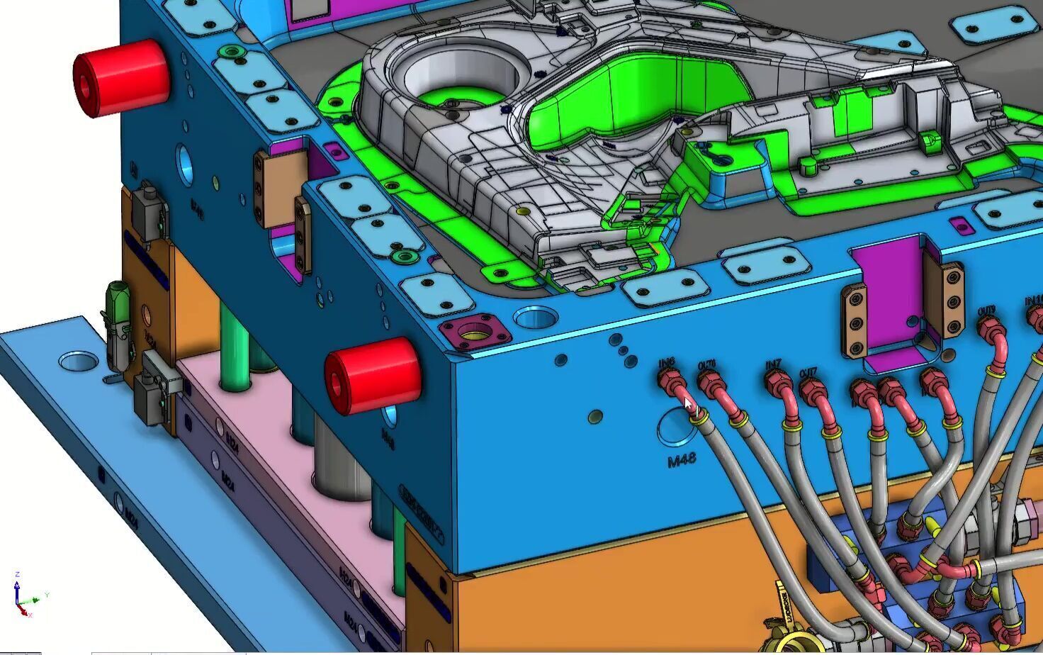 High-Precision Injection Mold for Automotive Car Door Panel Tool 3D model_6
