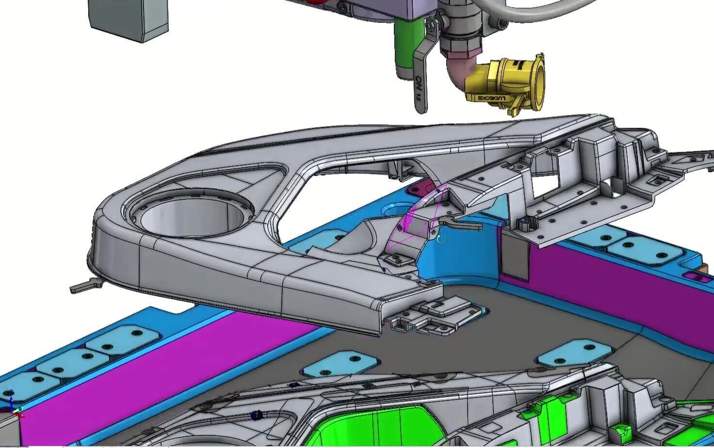 High-Precision Injection Mold for Automotive Car Door Panel Tool 3D model_4