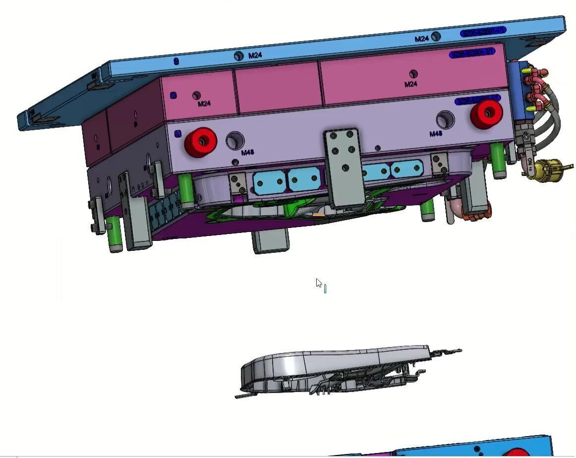 High-Precision Injection Mold for Automotive Car Door Panel Tool 3D model_11