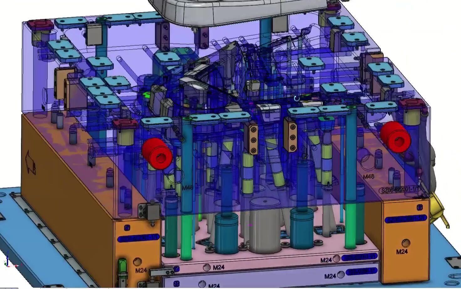 High-Precision Injection Mold for Automotive Car Door Panel Tool 3D model_25