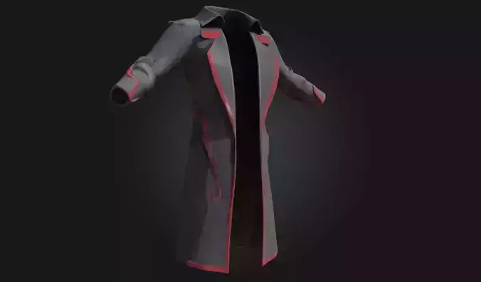 Futuristic Jacket Design Sci-Fi Outerwear Model for Cyberpunk 3D model