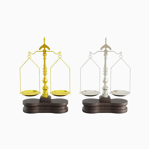 Justice Scale Set 3D model