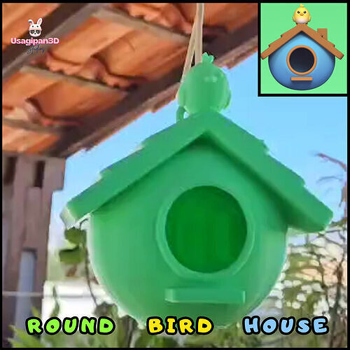 Round Bird House 3D print model