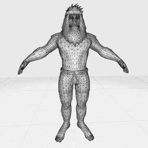 Lowpoly 3d  ape character