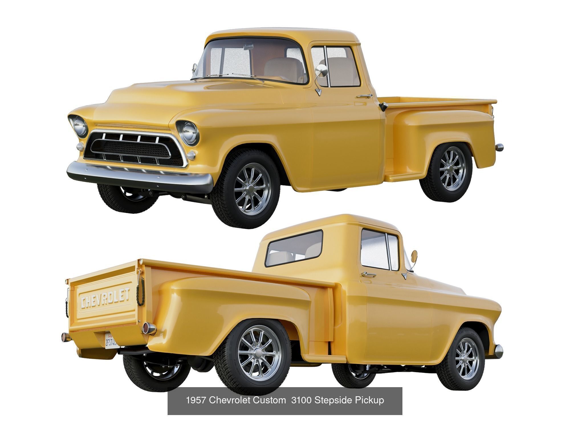 Retro car pack 3D Model Collection_1