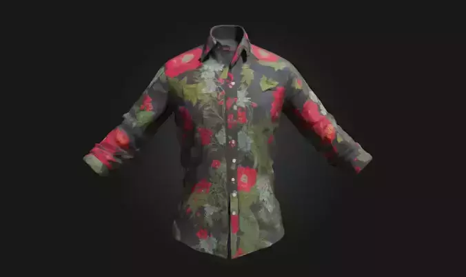 Floral Elegance Graceful Apparel Model for Fashion and Spring