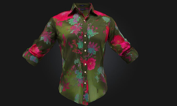 Floral Elegance Graceful Apparel Model for Fashion Free 3D model