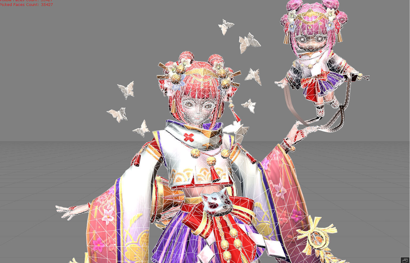 Angela Strings of Fate Low-poly 3D model_5