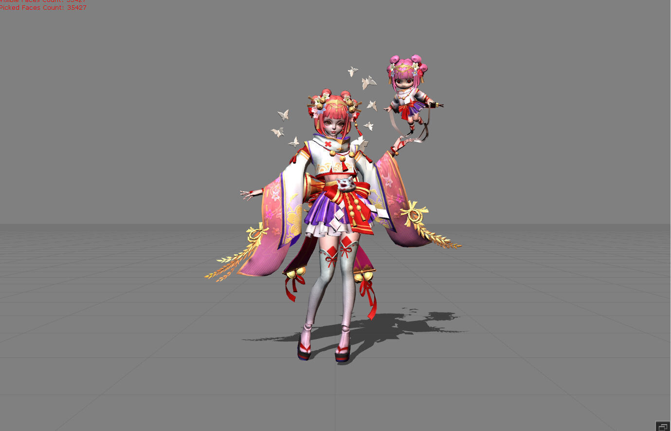 Angela Strings of Fate Low-poly 3D model_1