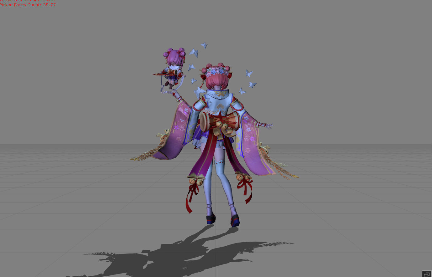 Angela Strings of Fate Low-poly 3D model_4