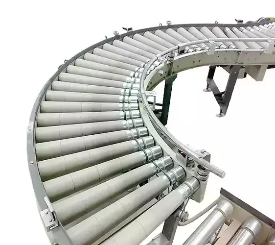 Curved Roller Conveyor - Adjustable Material Handling System 3D model