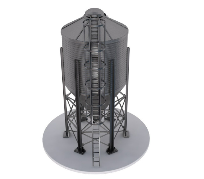Grain Storage Bins Collection 3D model_18