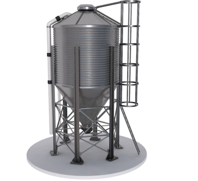 Grain Storage Bins Collection 3D model_1