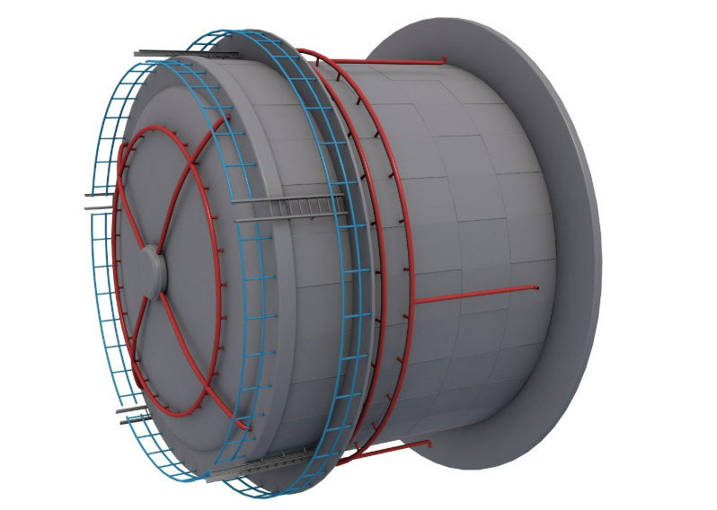 Grain Storage Bins Collection 3D model_13