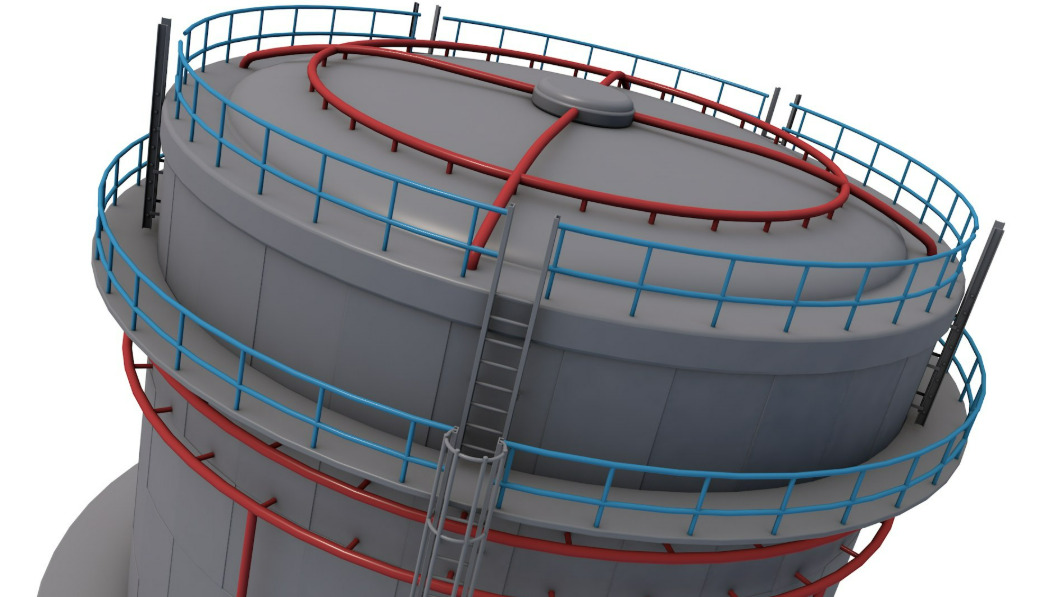 Grain Storage Bins Collection 3D model_10