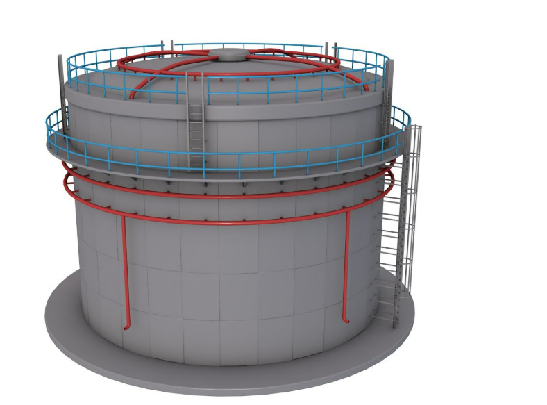 Grain Storage Bins Collection 3D model_23