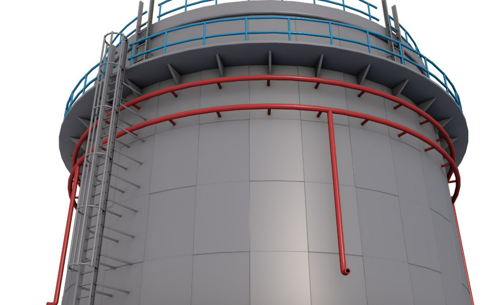 Grain Storage Bins Collection 3D model_14