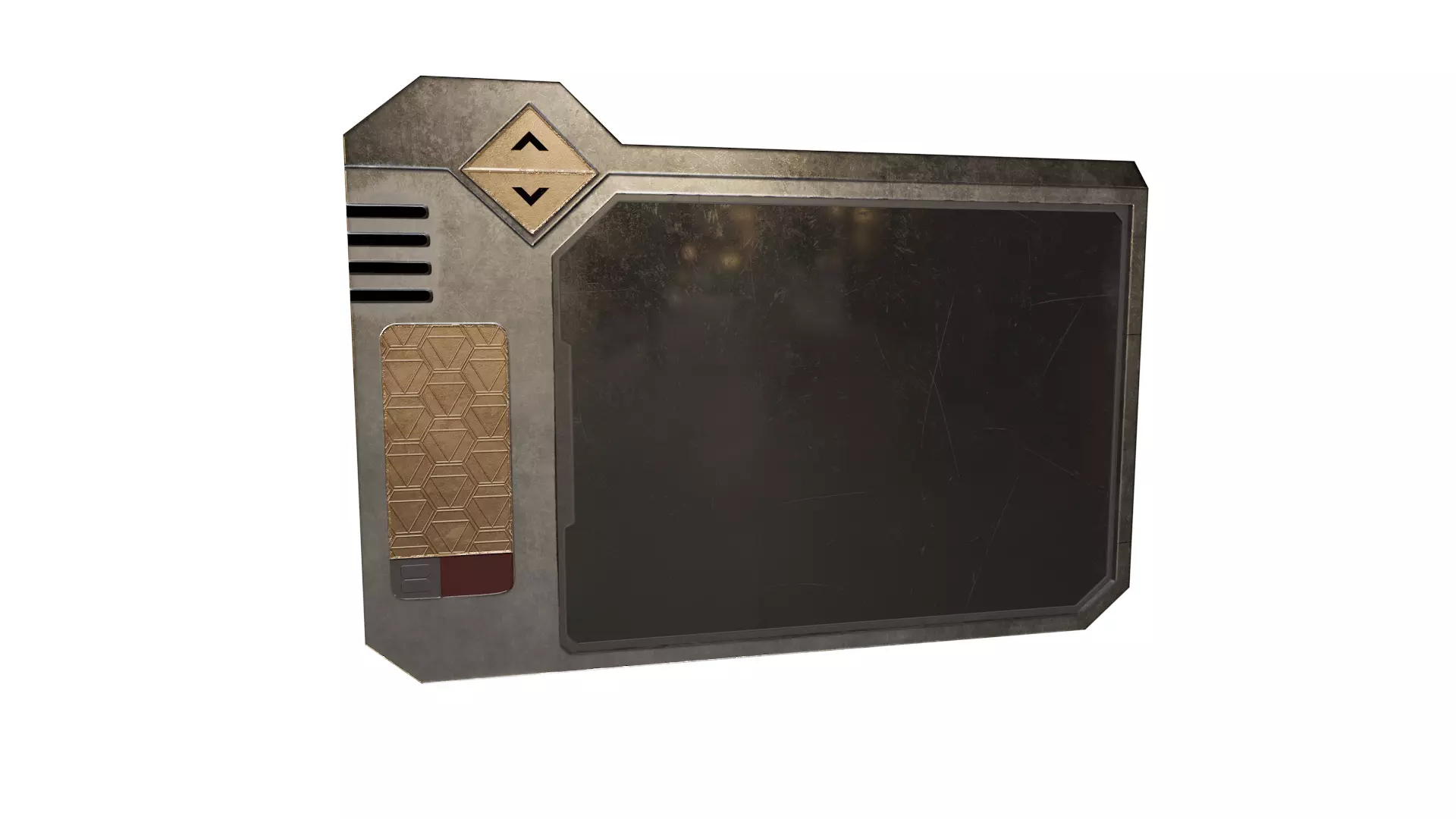 Sci-fi Touchpad 6 Low-poly 3D model_0