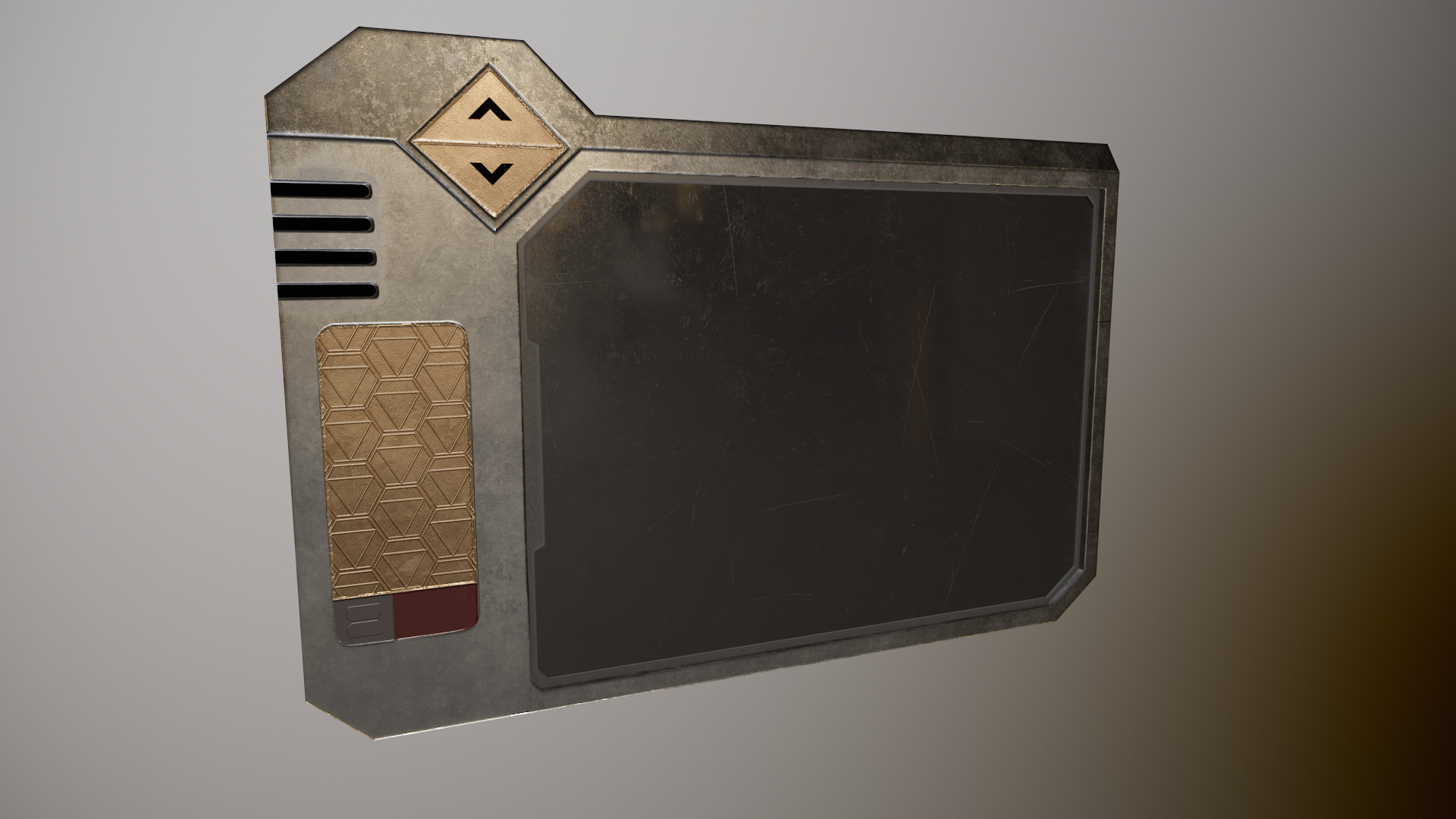 Sci-fi Touchpad 6 Low-poly 3D model_14