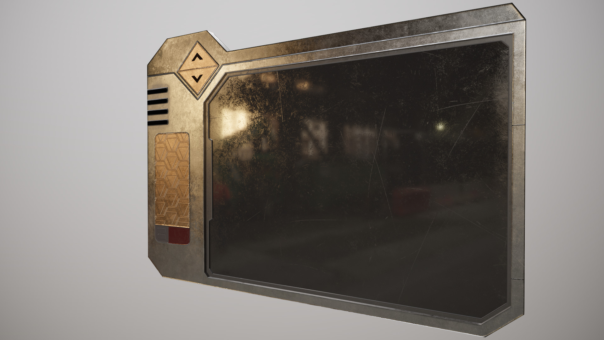 Sci-fi Touchpad 6 Low-poly 3D model_7