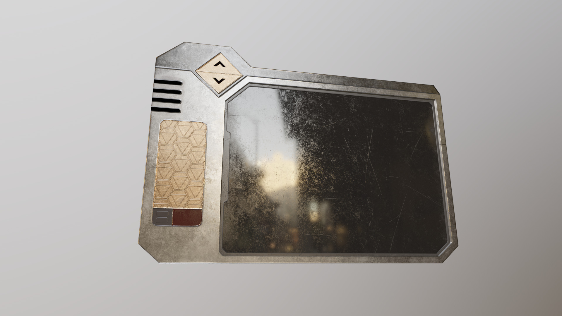 Sci-fi Touchpad 6 Low-poly 3D model_2