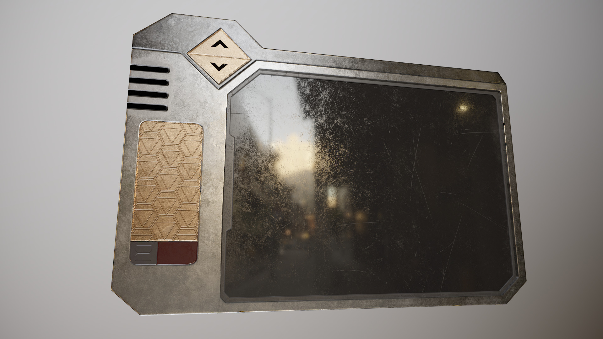 Sci-fi Touchpad 6 Low-poly 3D model_3