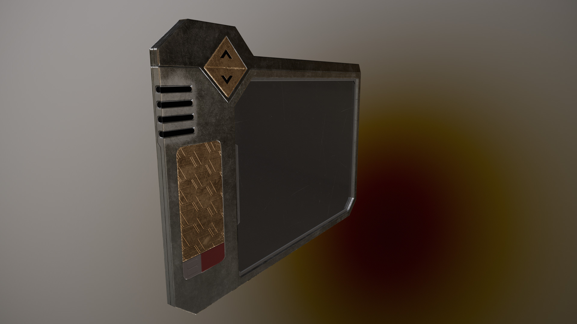 Sci-fi Touchpad 6 Low-poly 3D model_13