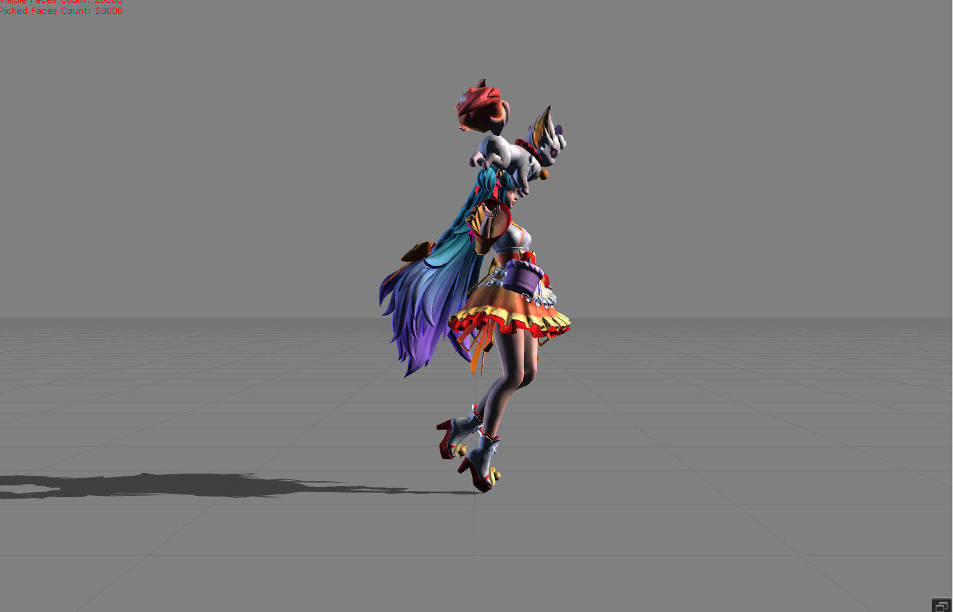 Floryn Yatai Waitress Low-poly 3D model_5