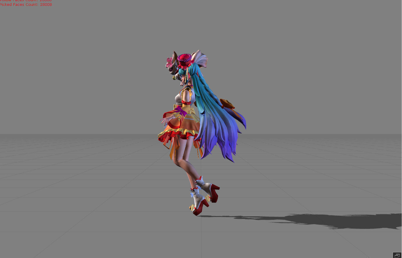 Floryn Yatai Waitress Low-poly 3D model_6