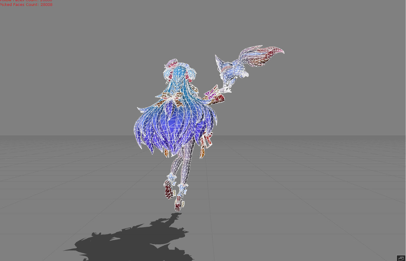 Floryn Yatai Waitress Low-poly 3D model_3