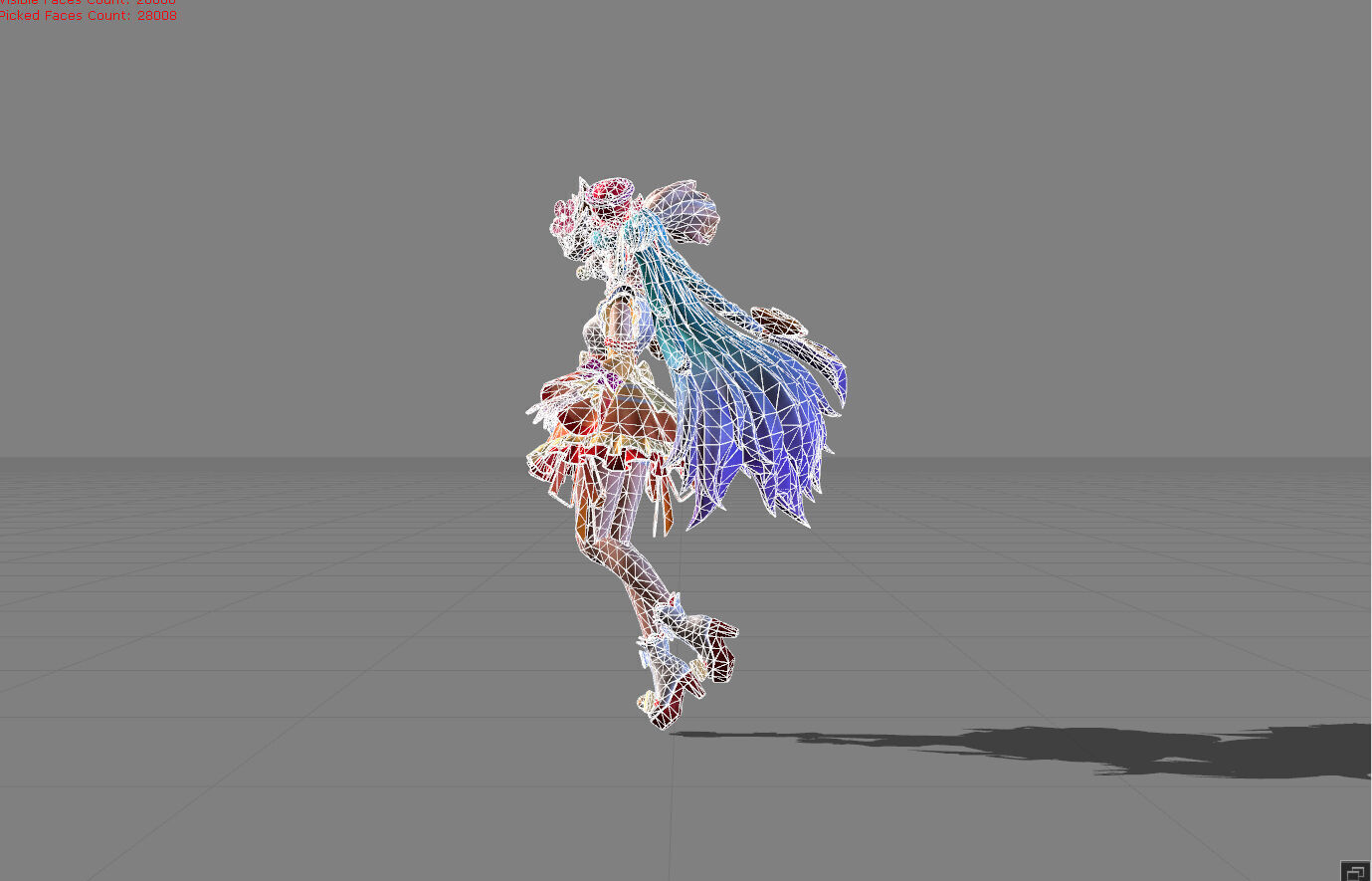 Floryn Yatai Waitress Low-poly 3D model_2