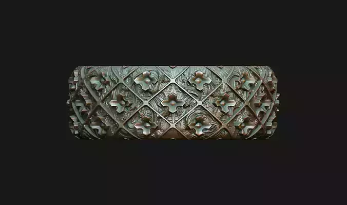 floral flower gothic design design oak charm relief