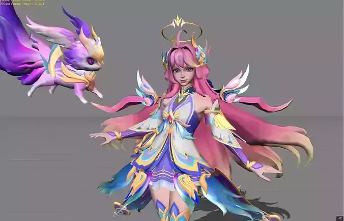 Floryn Melody of Light Low-poly 3D model