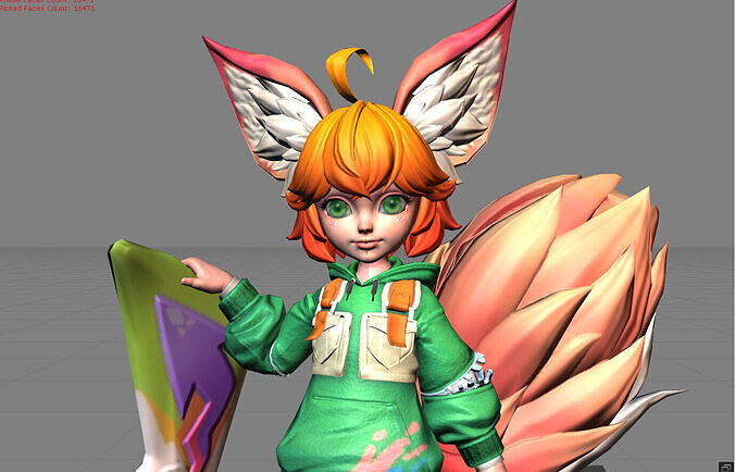 Nana Cyclone Clash Low-poly 3D model