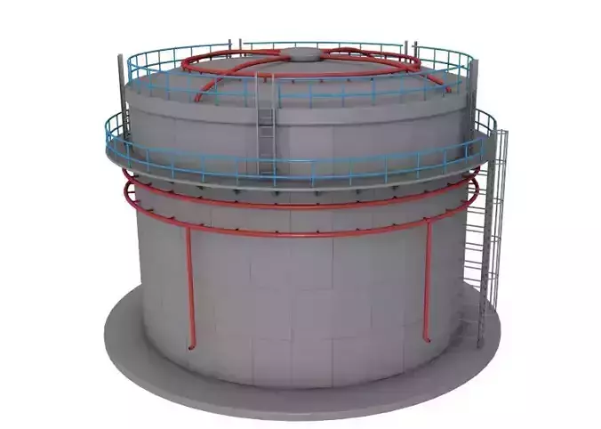 Cylindrical Oil Tank