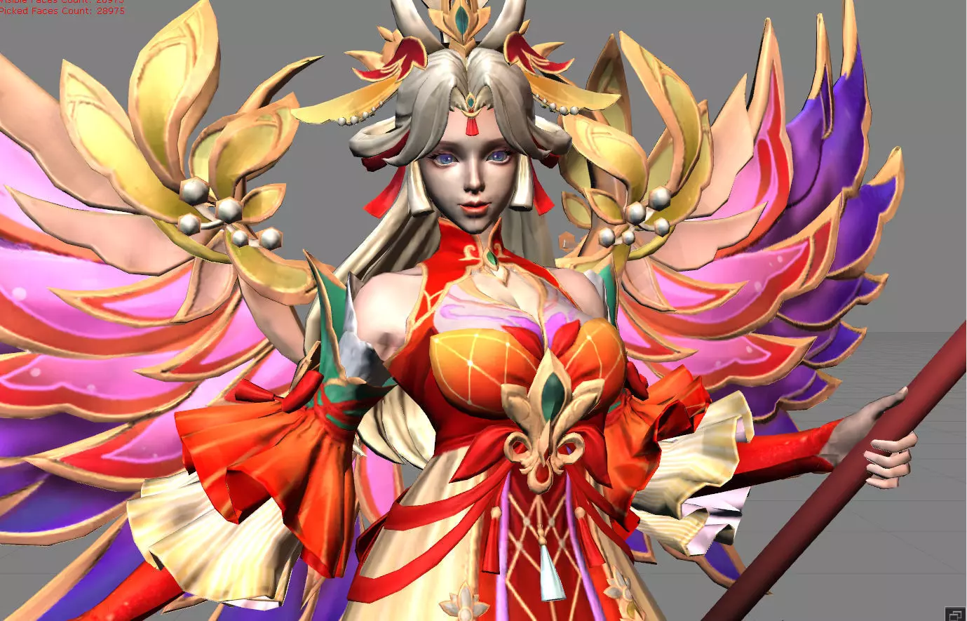 Rafaela Bloom of Abundance Low-poly 3D model