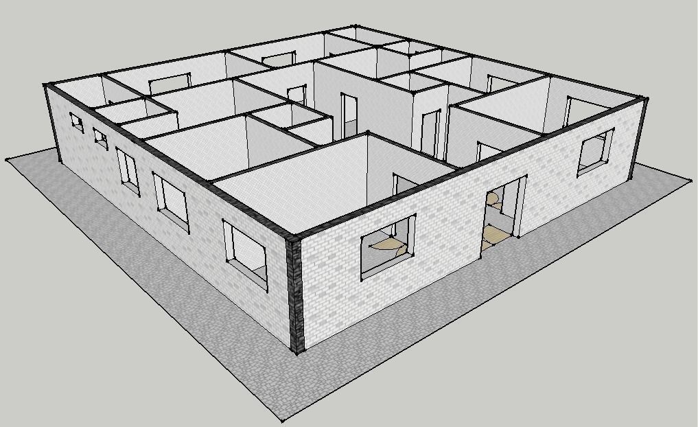 Open Floor Plan 3D model_7