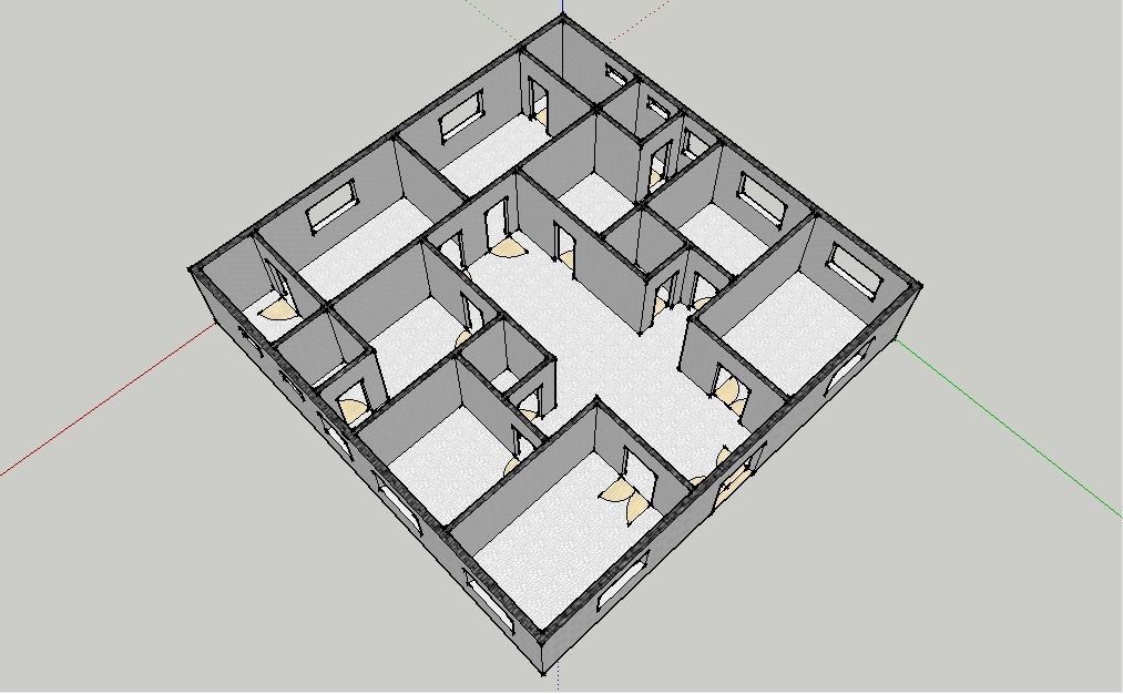 Open Floor Plan 3D model_2