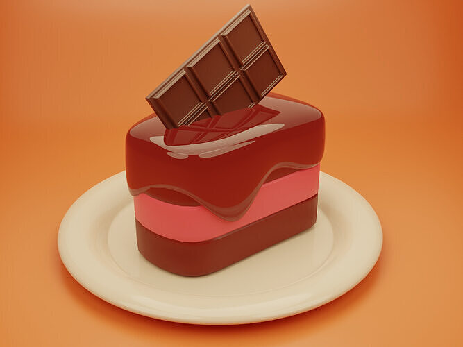 Chocolate cake  3D model