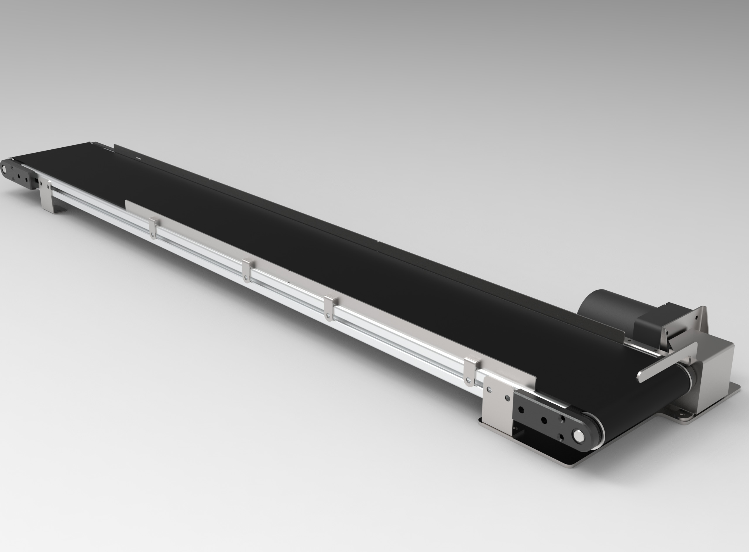 Table Top Belt Conveyor Low-poly 3D model_1