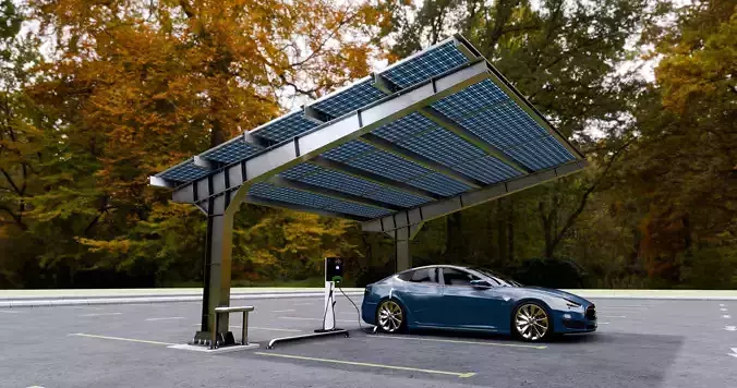 L Type 2 Car Solar Carport