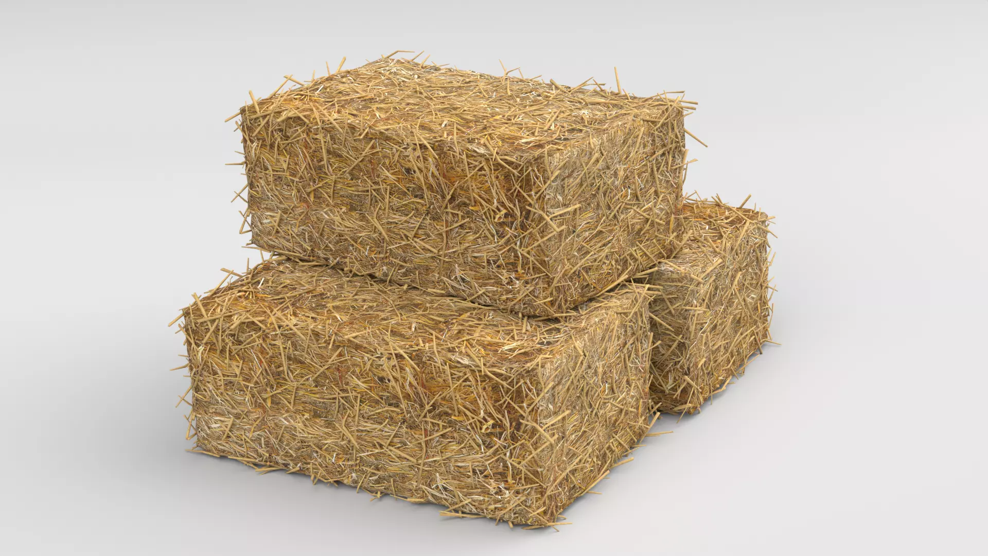 Hay Bale Stack 3D model