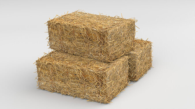 Hay Bale Stack 3D model