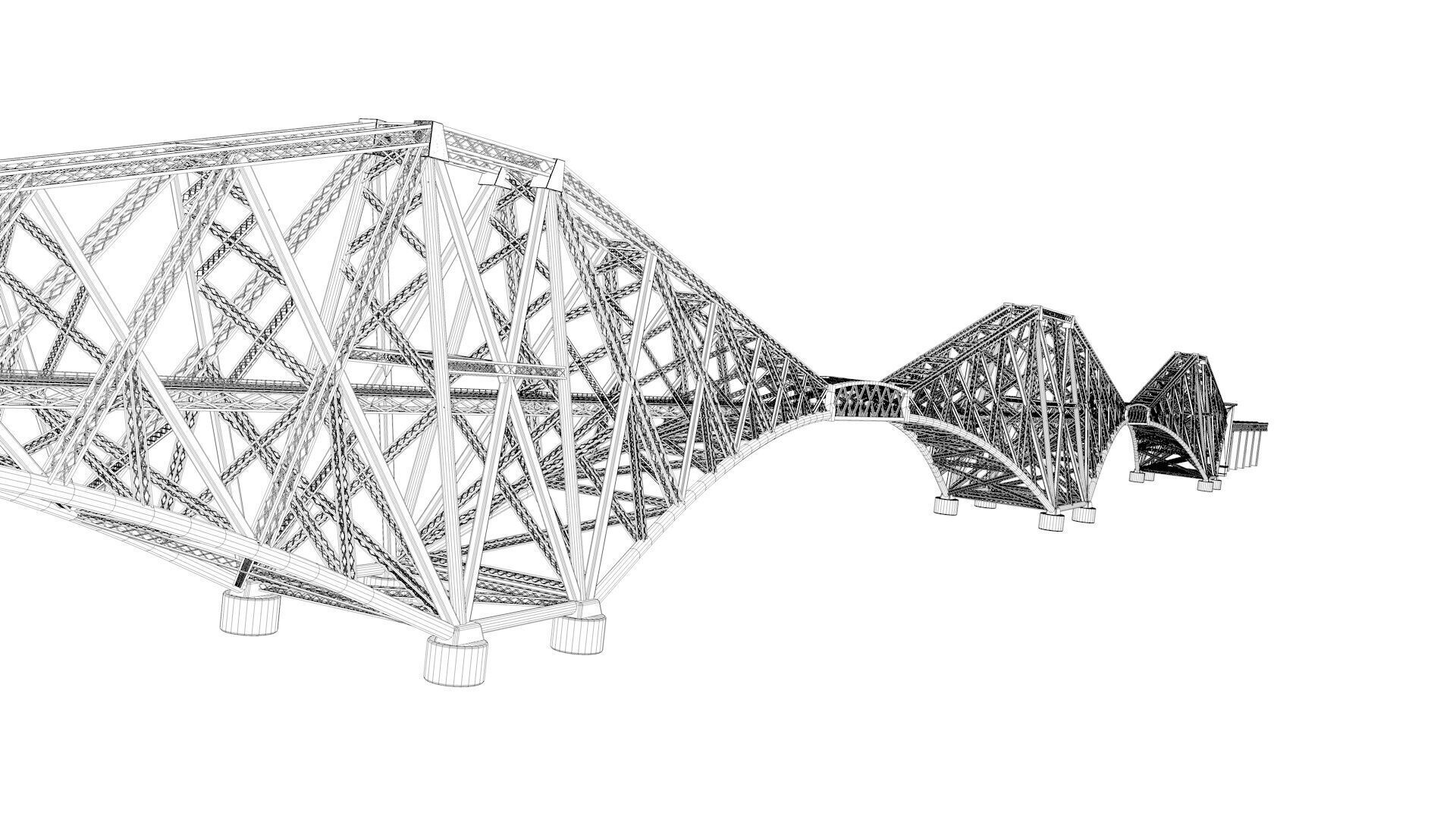 Forth Bridge 3D model_7