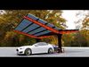 Y Type 2x2 Car Solar Carport 3D model_2