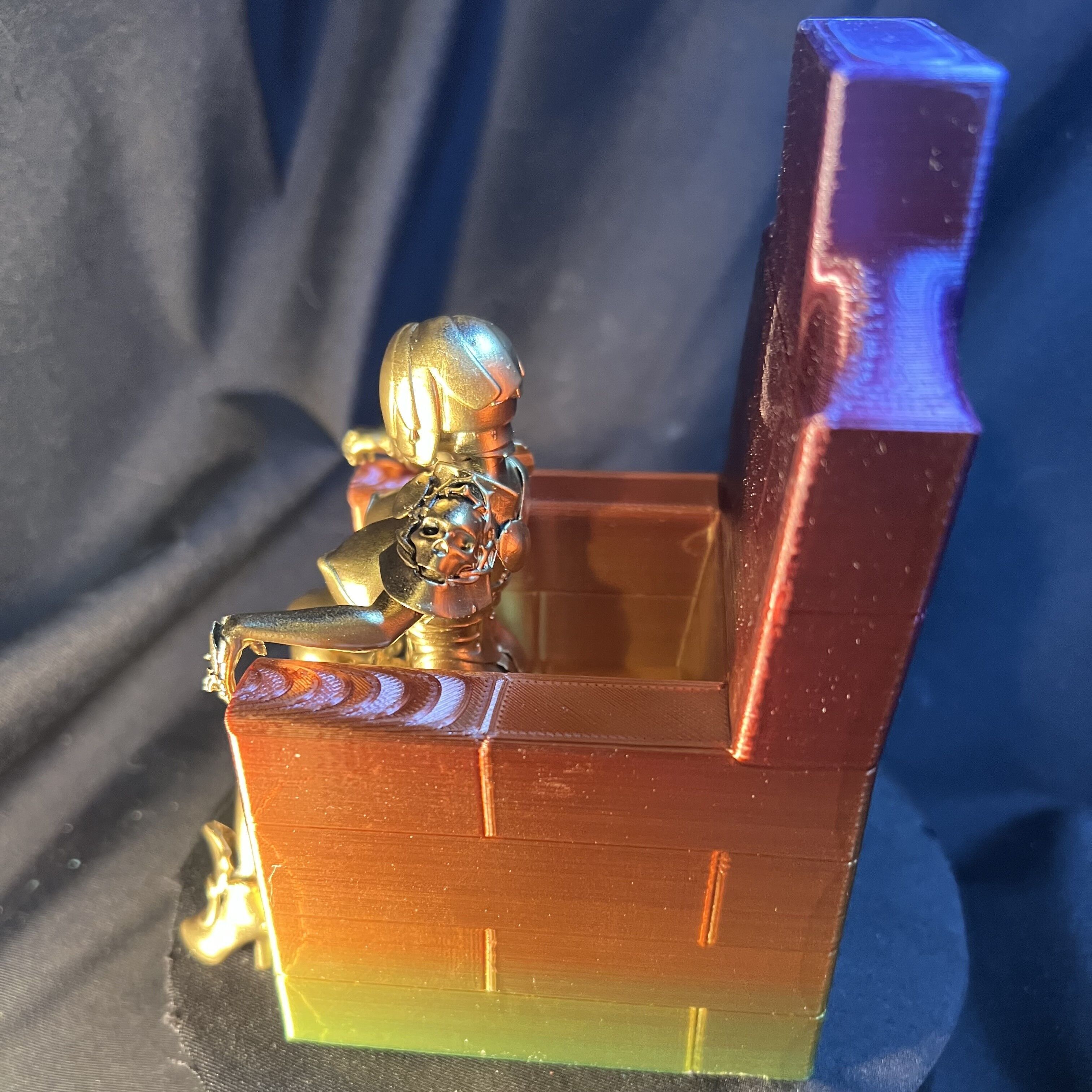 Voluptuous Warrior Queen on Throne 3D print model_3