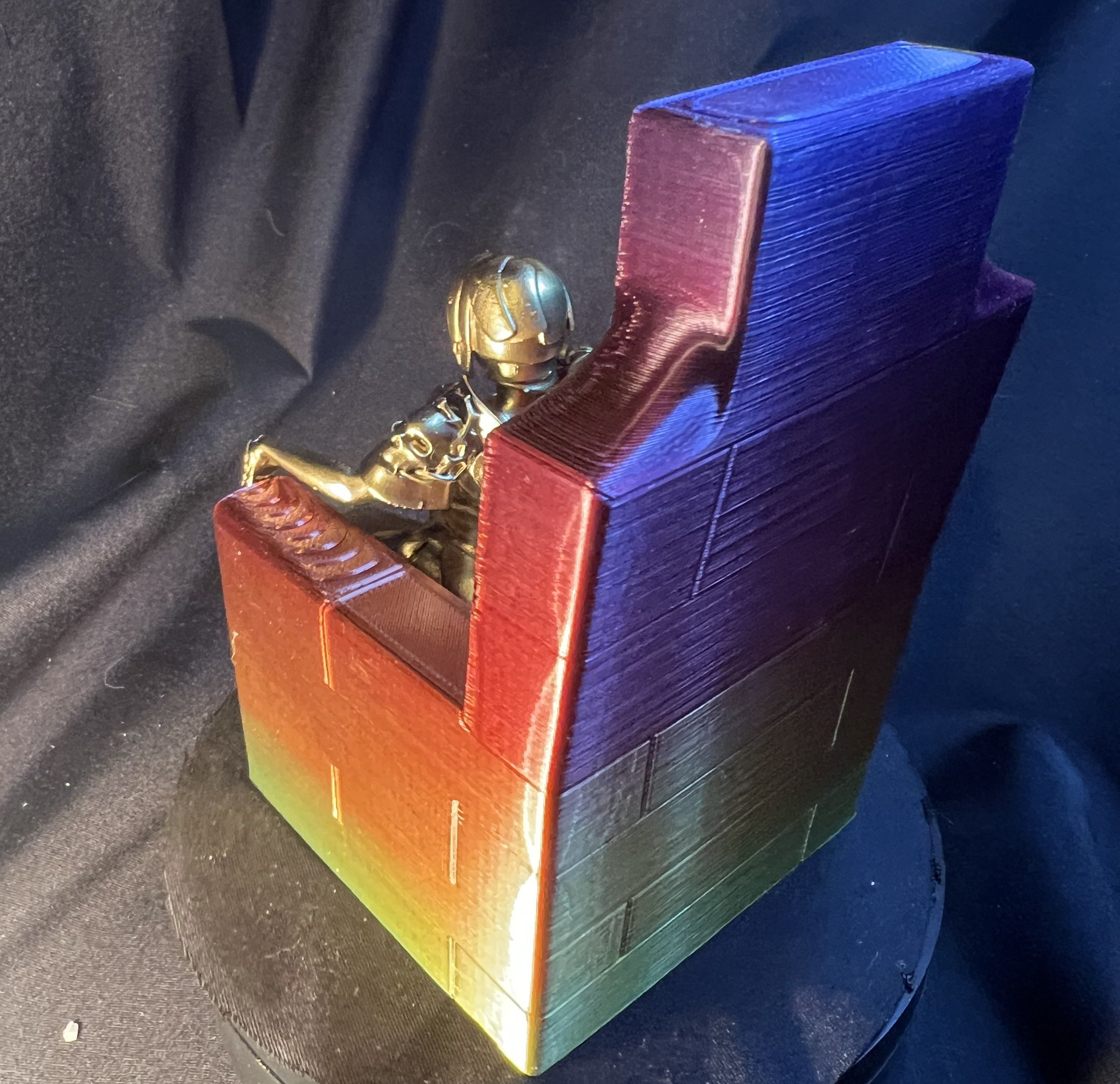 Voluptuous Warrior Queen on Throne 3D print model_4