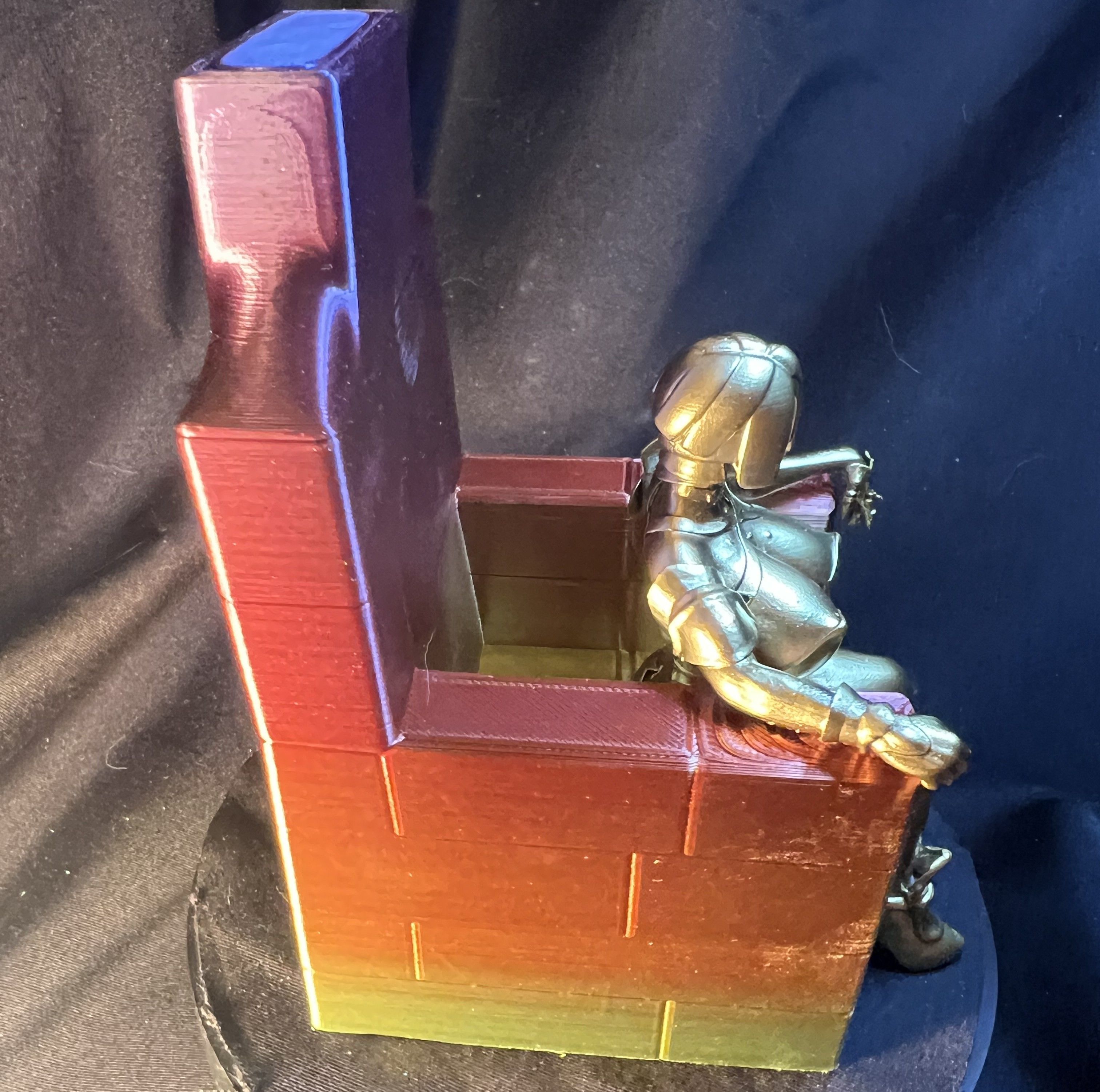 Voluptuous Warrior Queen on Throne 3D print model_7