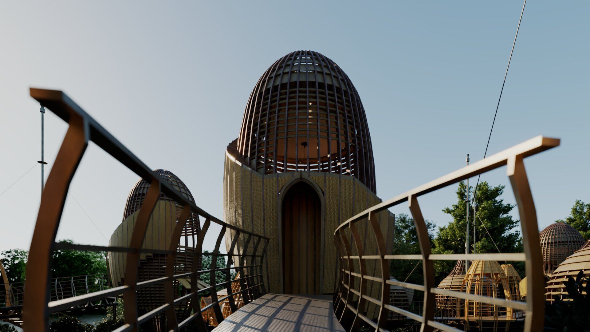 Futuristic Eco Resort in Mangrove Forest - Vray 3D Scene  Low-poly 3D model_20