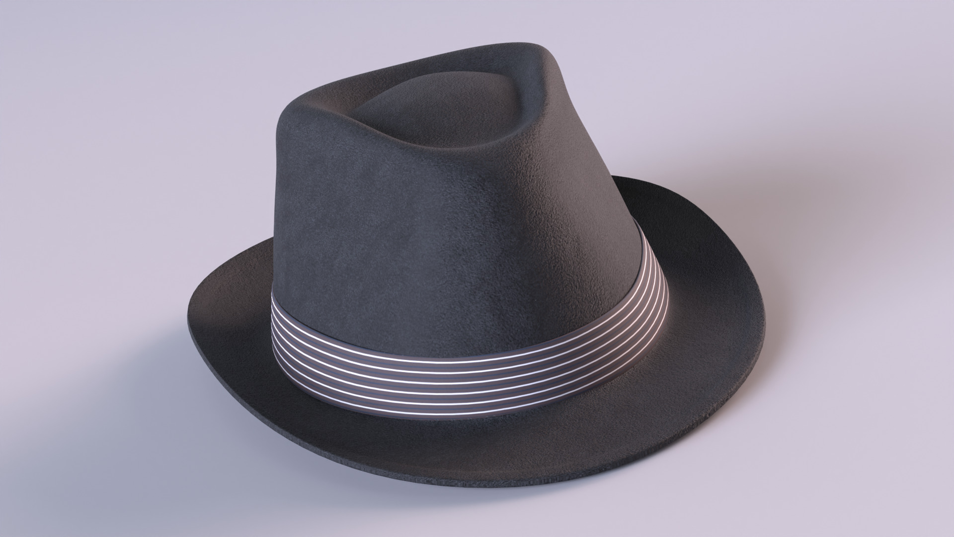 Fedora Hat Low-poly 3D model_10